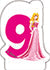 Disney Princess Birthday Candle Number 9