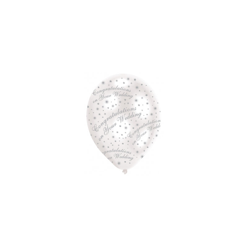 11'' CONGRATULATIONS ON YOUR WEDDING PEARL WHITE