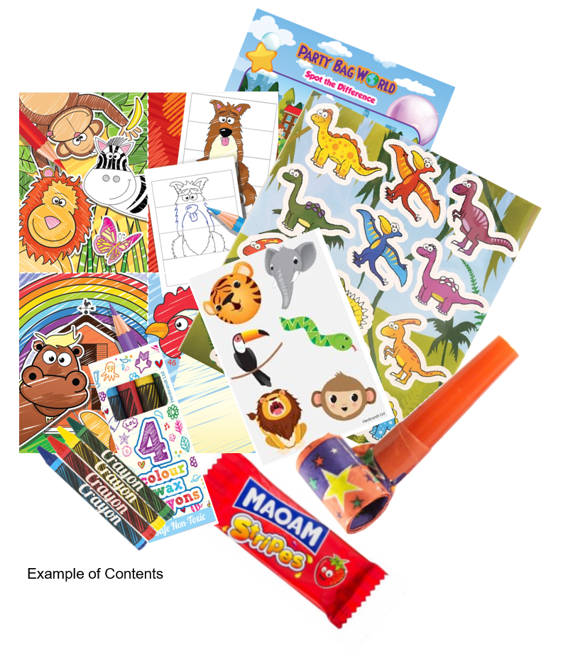 Childrens Pre Filled Party Bags - 12 items per bag (1 bag) - Boys Girls Kids Birthday Favours (Unisex)