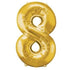 34'' SHAPE FOIL NUMBER 8 - GOLD (ANAGRAM)