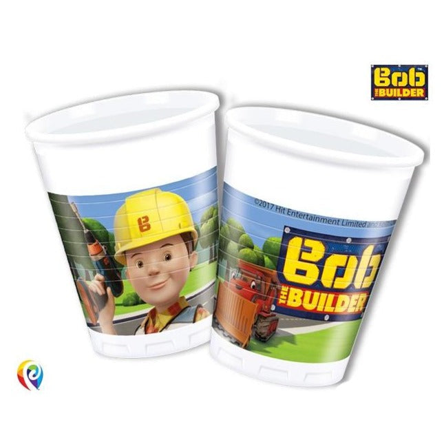 BOB THE BUILDER PLASTIC CUP 200ML 8PK 880470
