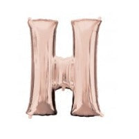 34'' SHAPE FOIL LETTER H - ROSE GOLD (ANAGRAM)