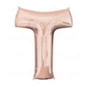 34'' SHAPE FOIL LETTER T - ROSE GOLD (ANAGRAM)