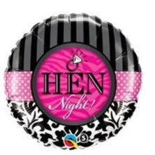 18'' FOIL HEN NIGHT DAMASK & STRIPES