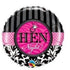 18'' FOIL HEN NIGHT DAMASK & STRIPES