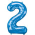 34'' SHAPE FOIL NUMBER 2 - BLUE (ANAGRAM)
