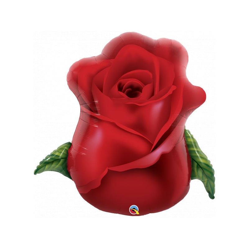 33'' RED ROSE BUD SHAPE FOIL BALLOON