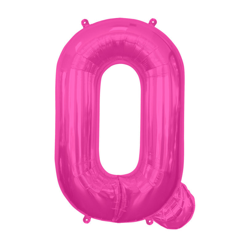 16'' Foil Letter Q - Magenta Packaged Air Fill