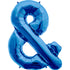 34'' SUPER SHAPE FOIL LETTER & AMPERSAND - BLUE
