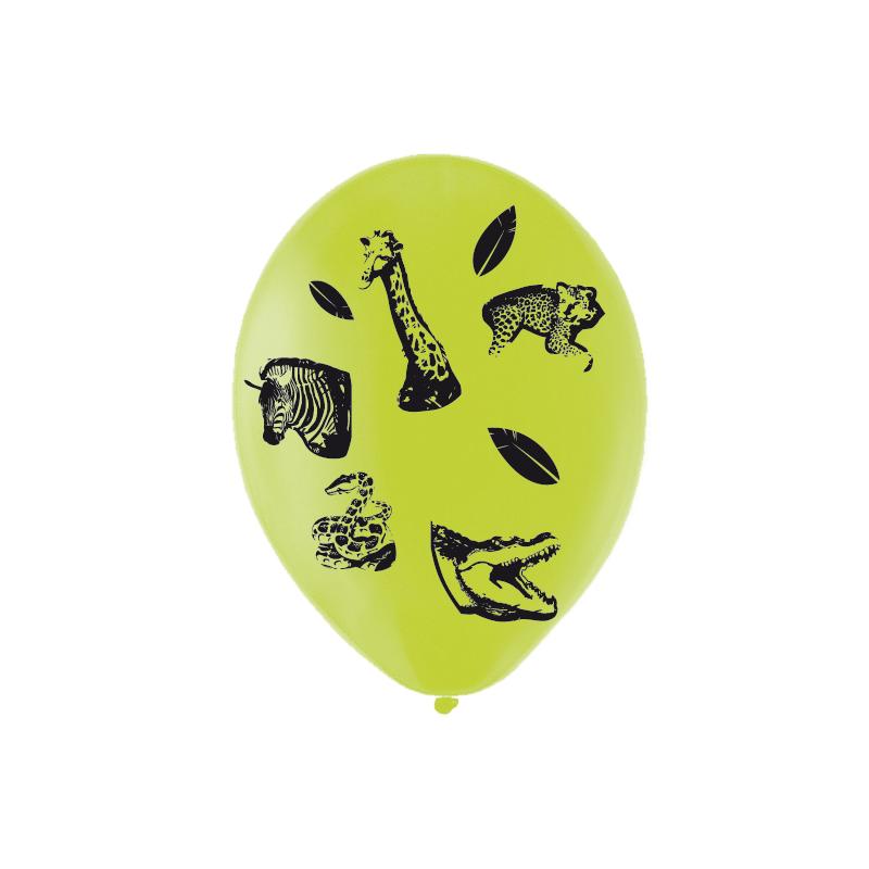 BALLOON PK6 11''/ 27.5CM SAFARI PARTY