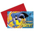 BATMAN INVITATIONS & ENVELOPES 6PK