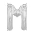 16'' Foil Letter M - Silver Packaged Air Fill