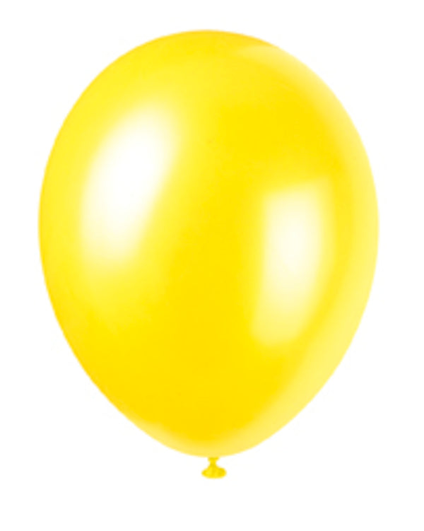 Pearlescent Yellow Latex Balloons 8pk