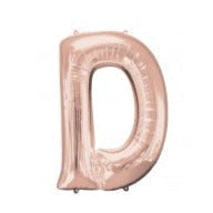 34'' SHAPE FOIL LETTER D - ROSE GOLD (ANAGRAM)