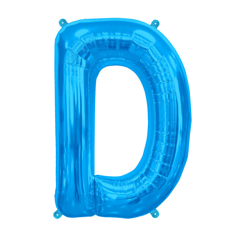 16'' Foil Letter D - Blue Packaged Air Fill