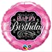 18'' FOIL HAPPY BIRTHDAY PINK & BLACK