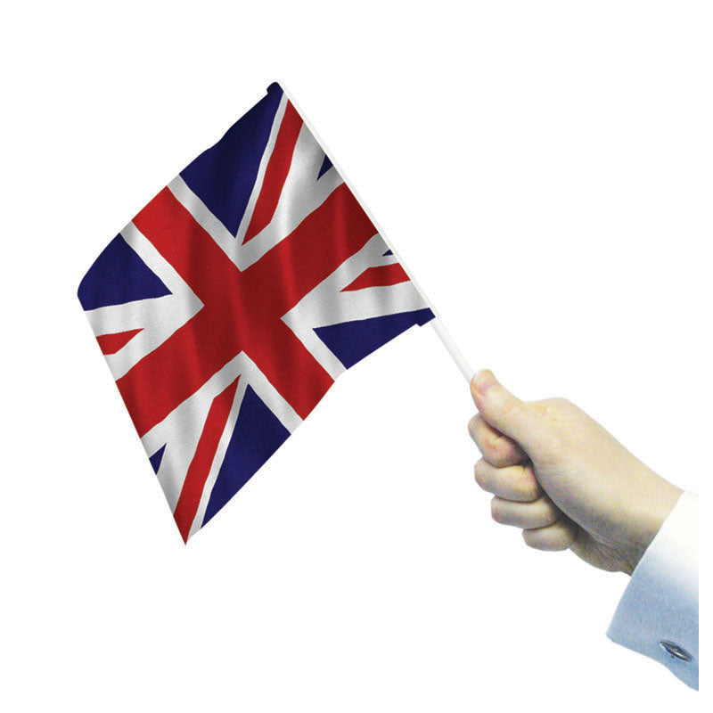 GREAT BRITAIN LARGE WAVING FLAGS 30CMX45CM 4PK