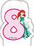 Disney Princess Birthday Candle No 8