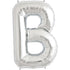 34'' SUPER SHAPE FOIL LETTER B - SILVER