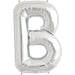 34'' SUPER SHAPE FOIL LETTER B - SILVER
