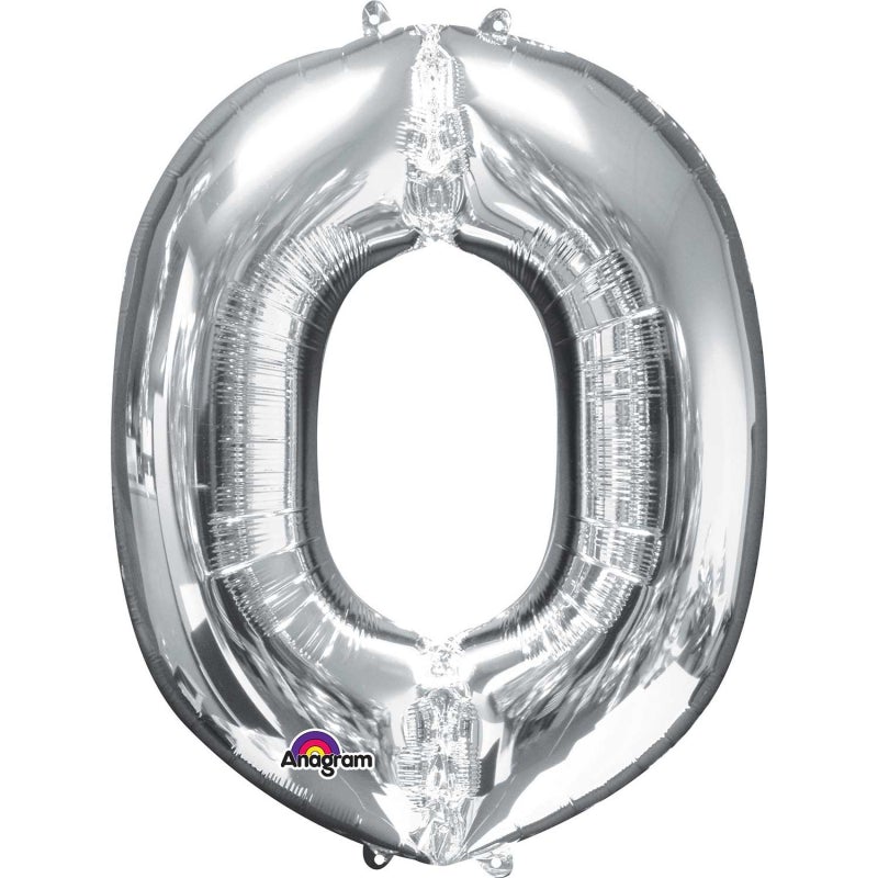34'' SUPER SHAPE FOIL LETTER O - SILVER (ANAGRAM)