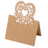 Kraft Brown Heart Place Cards 10pk