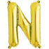 16'' Foil Letter N - Gold Packaged Air Fill