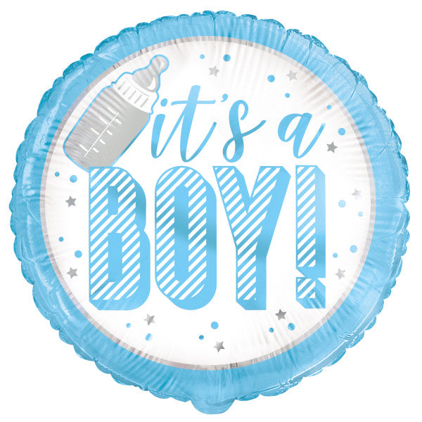 Blue It's a Boy Round Foil Balloon 18''