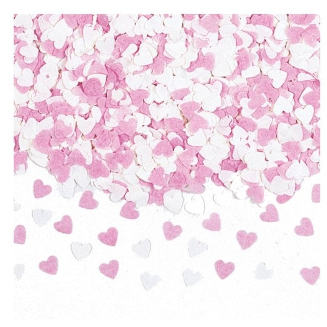 CONFETTI PAPER HRT MINI PNK/WT