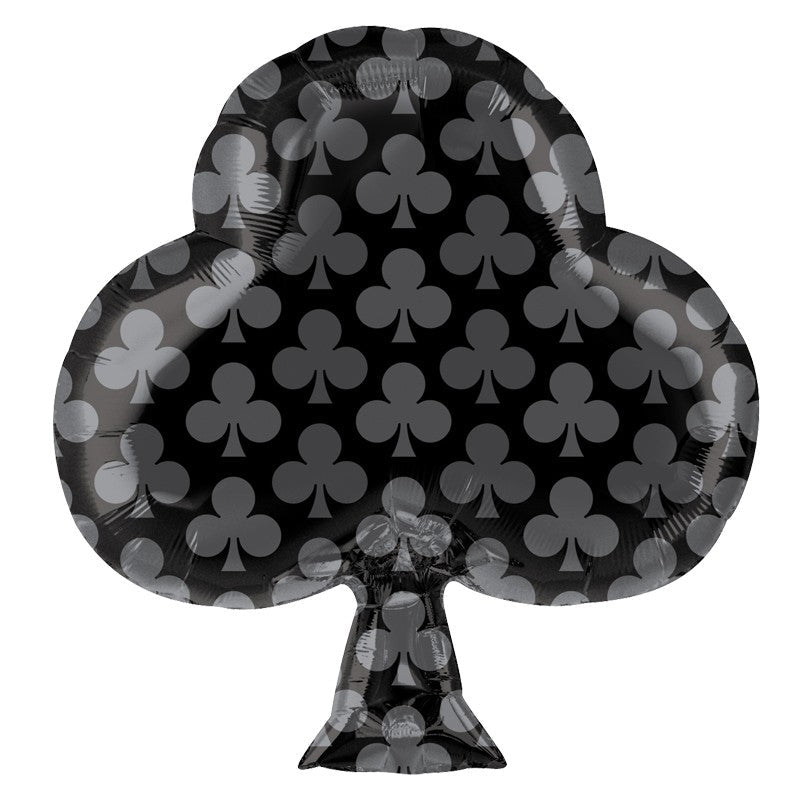 18'' FOIL SHAPE BLACK CLUB