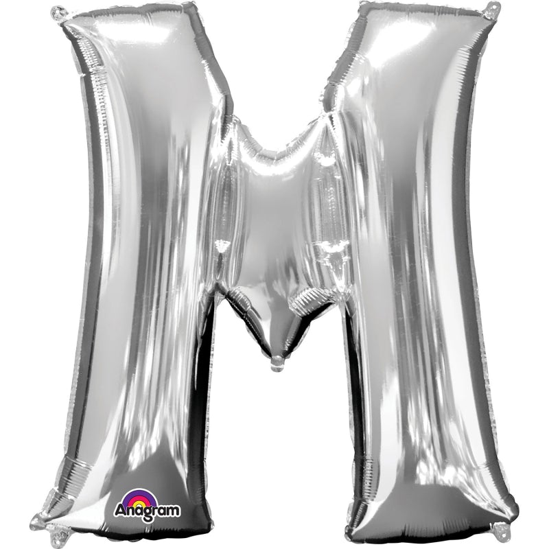 16'' Foil Letter M - Silver Packaged Air Fill (ANAGRAM)