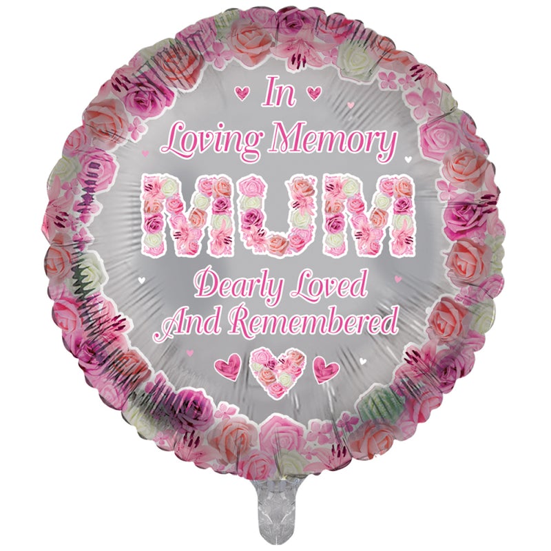 18'' ROUND IN LOVING MEMORY MUM FOIL