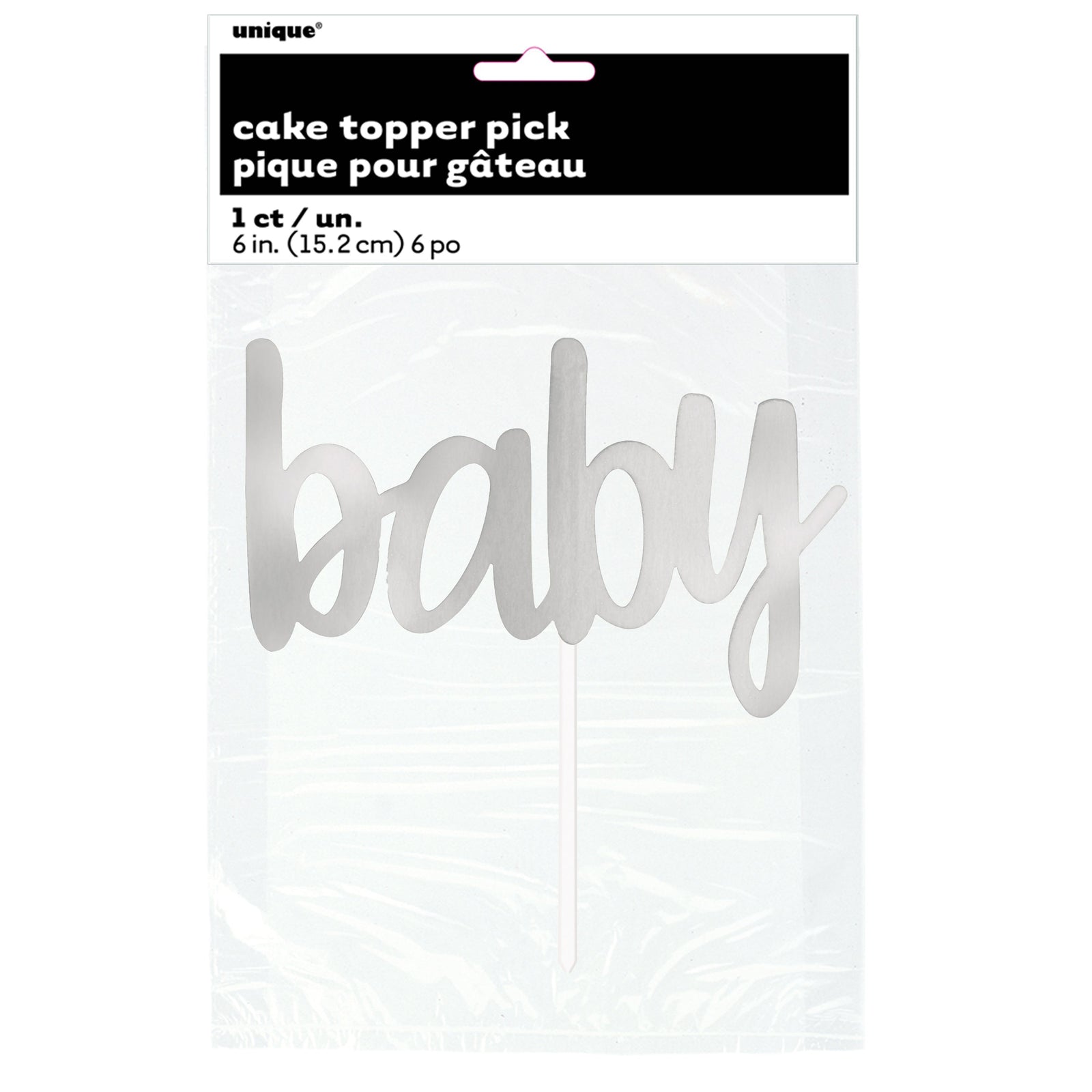 Silver Baby Cake Topper