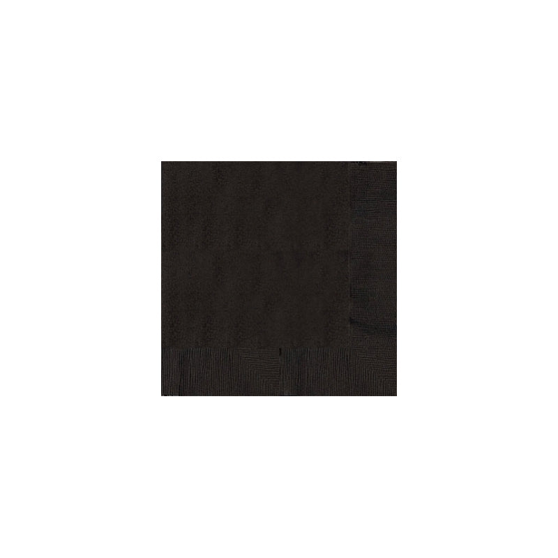 BLACK DINNER NAPKIN 2 PLY 40CM 20PK