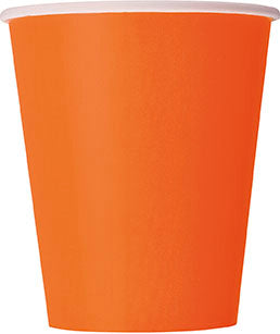 Orange Paper Party Cups 8pk