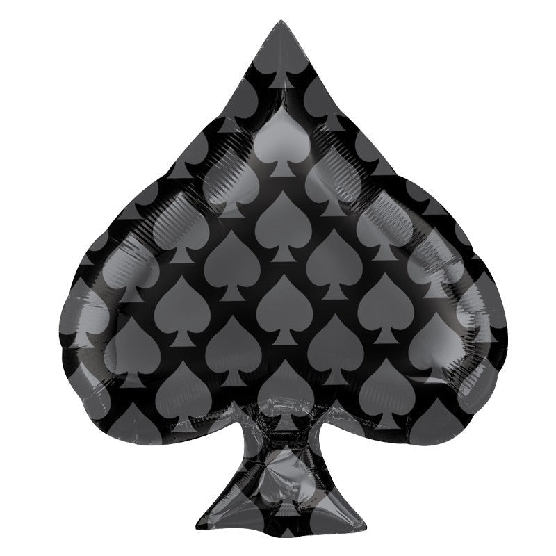 18'' FOIL SHAPE BLACK SPADE