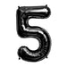 34'' SHAPE FOIL NUMBER 5 - BLACK (NORTH STAR)