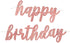 Happy Birthday Rose Gold Banner