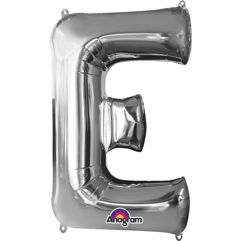 34'' SUPER SHAPE FOIL LETTER E SILVER (ANAGRAM)