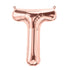 16'' Foil Letter T - Rose Gold Packaged Air Fill