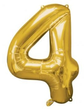 34'' SHAPE FOIL NUMBER 4 - GOLD (ANAGRAM)