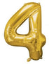 34'' SHAPE FOIL NUMBER 4 - GOLD (ANAGRAM)