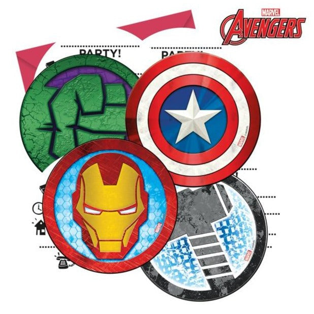 MIGHTY AVENGERS INVITATION 6PK (879702)