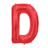 34'' SUPER SHAPE FOIL LETTER D - RED