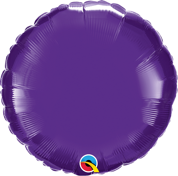 18'' ROUND QUARTZ PURPLE PLAIN FOIL (Flat)