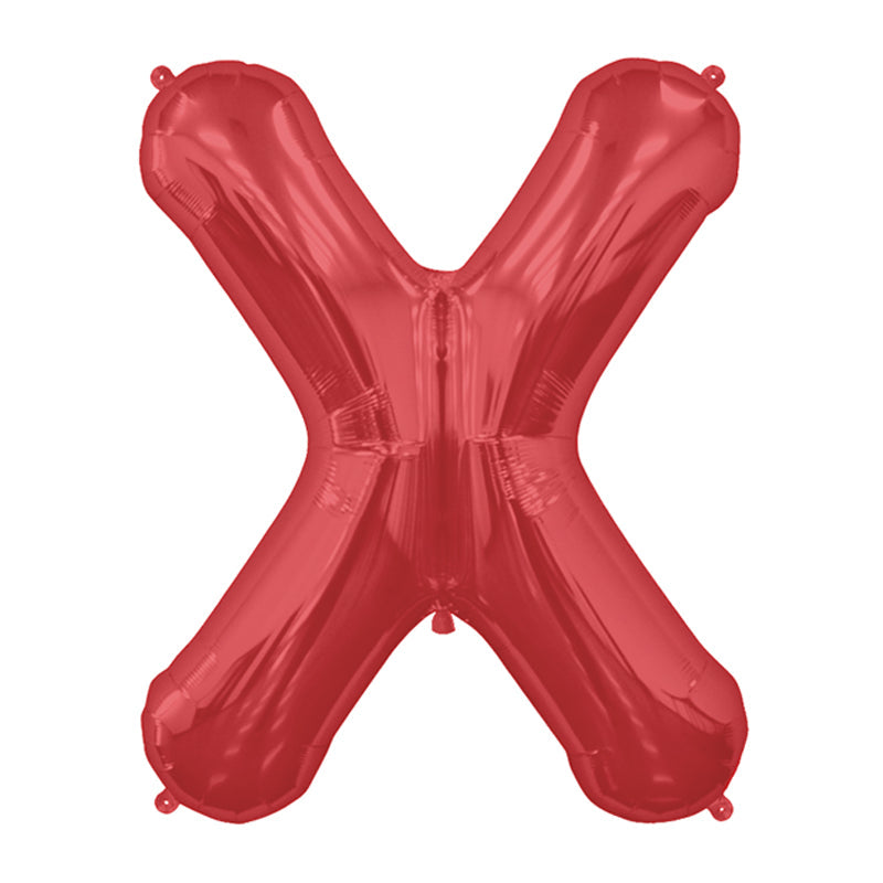 34'' SUPER SHAPE FOIL LETTER X - RED