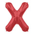 34'' SUPER SHAPE FOIL LETTER X - RED