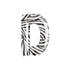 34'' SUPER SHAPE FOIL LETTER D - ZEBRA