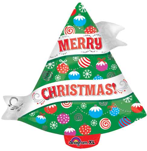 CHRISTMAS TREE JUNIOR SHAPE FOIL BALLOON