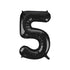 34'' SHAPE FOIL NUMBER 5 - BLACK (UNIQUE)